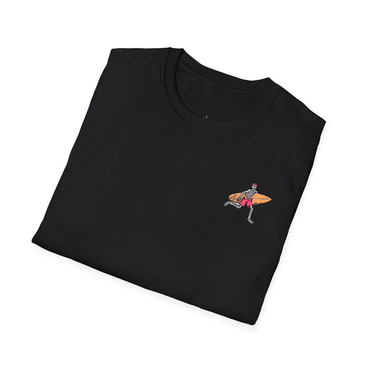 Skeleton Surfer, "Life's a Wave Catch It" Unisex T-Shirt
