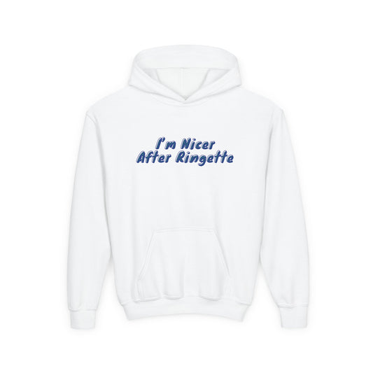 Nicer After Ringette Hoodie | Youth Hooded Sweatshirt