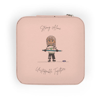 Ringette Girl - "Strong Alone Unstoppable Together" | Jewelry Travel Case