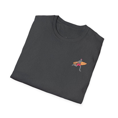Skeleton Surfer, "Life's a Wave Catch It" Unisex T-Shirt