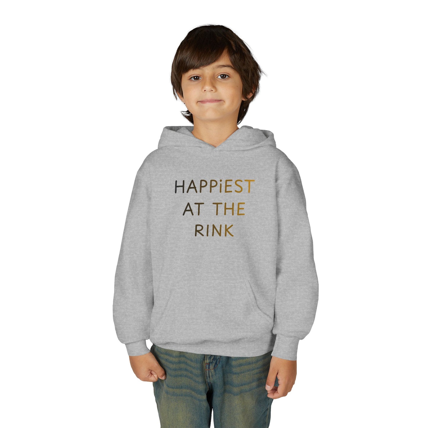 Happiest at the Rink | Youth Hockey and Ringette Hooded Sweatshirt