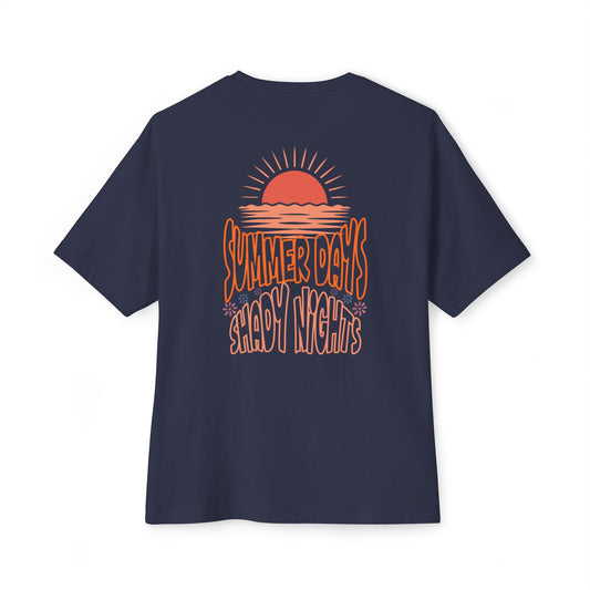 Boxy Tee — "Summer Days, Shady Nights" Sunset