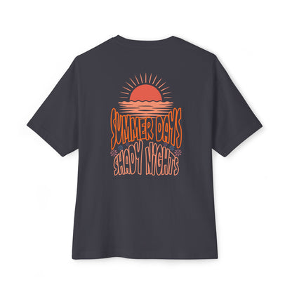 Boxy Tee — "Summer Days, Shady Nights" Sunset