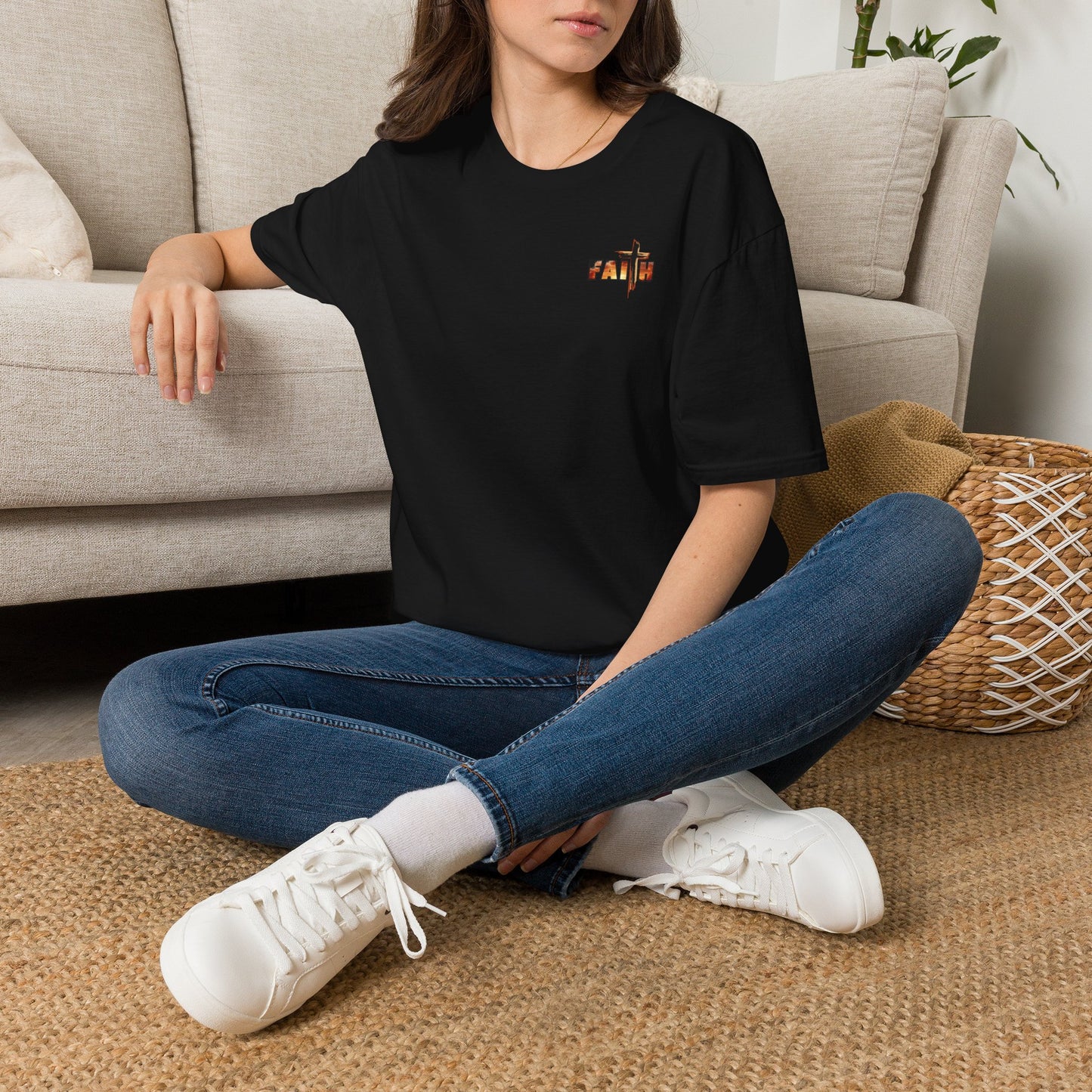 FAITH Sunrise Printed Cross T‑Shirt - Unisex