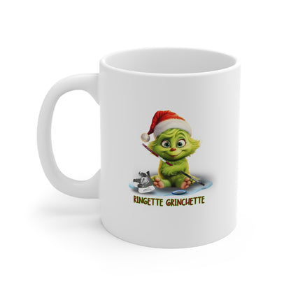 Ringette Grinchette Mug | Cute Grinchy Ringette Girl Coffee Cup
