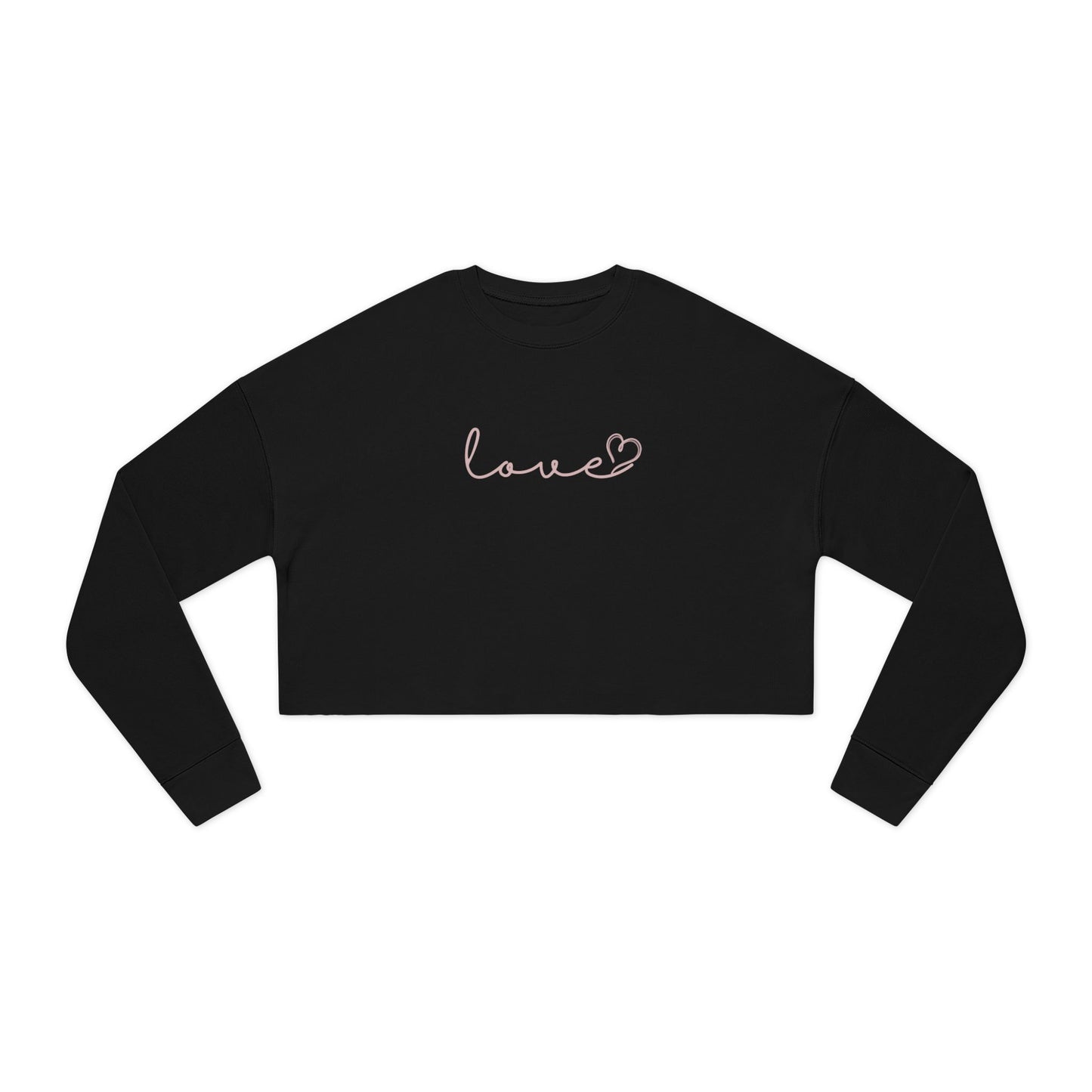 Love Script Cropped Women's Sweatshirt