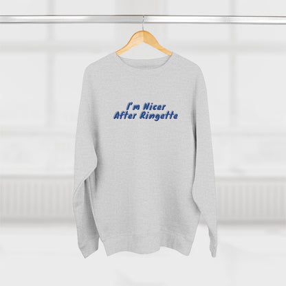 I'm Nicer After Ringette Crewneck | Ringette Player Sweatshirt