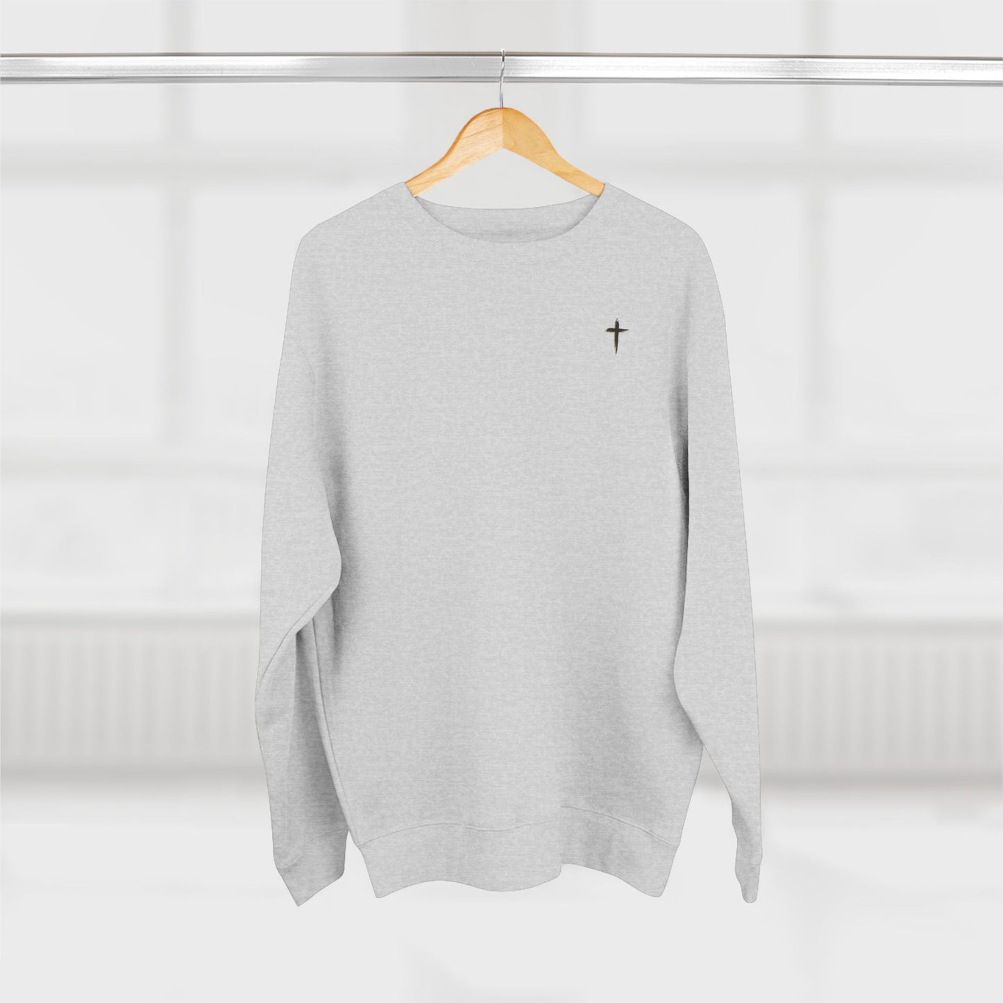 Christian Cross Crewneck Sweatshirt — Galations 5:22-23 Scripture