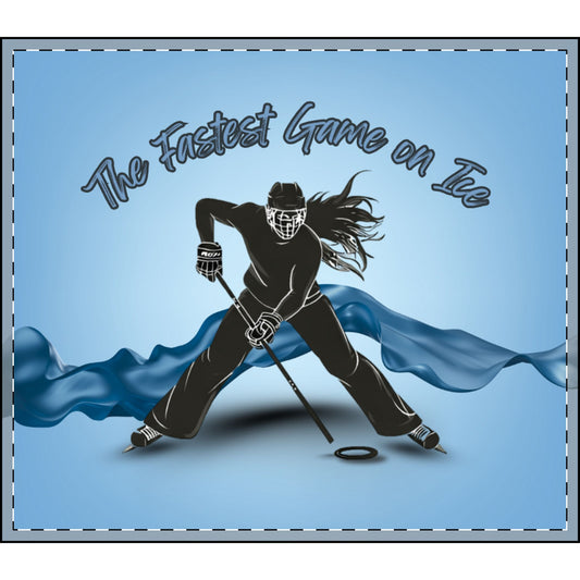 The Fastest Game on Ice Velveteen Plush Blanket - Blue Ribbon