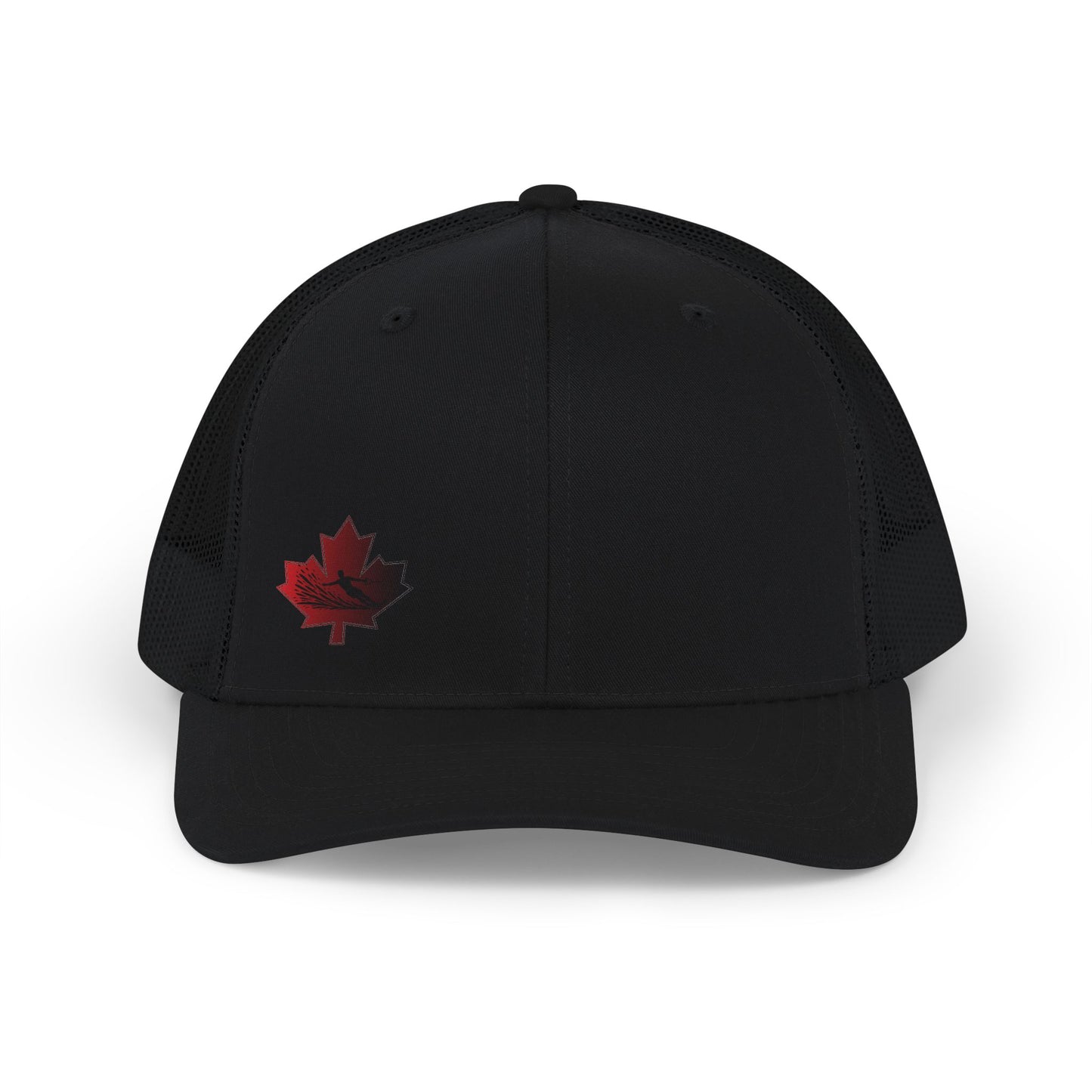 Male Waterskier Maple Leaf Snapback Trucker Cap