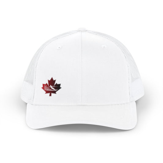 Male Waterskier Maple Leaf Snapback Trucker Cap
