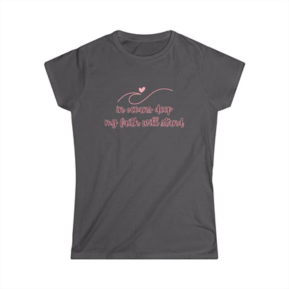 "In Oceans Deep My Faith Will Stand" Women's Tee