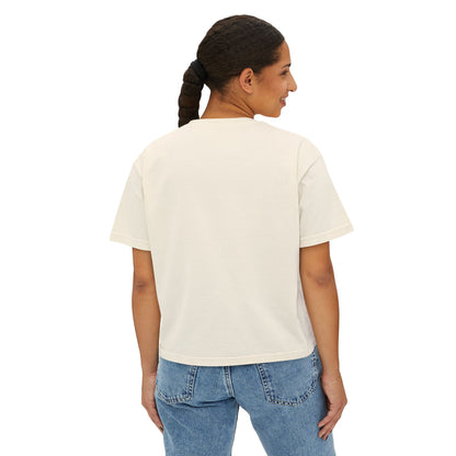 Women's Cropped Boxy Tee - Pray On It, Pray Over It, Pray Through It
