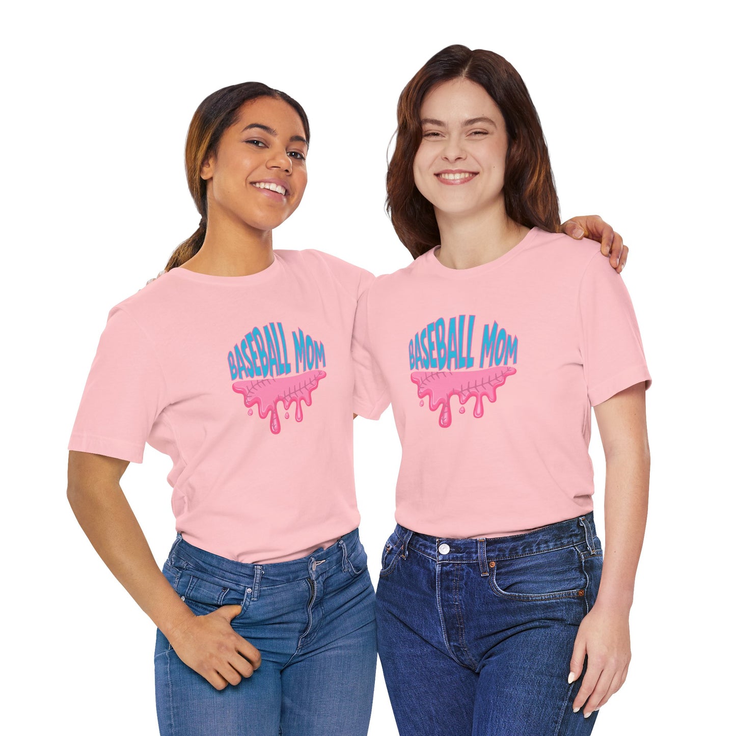 Baseball Mom Bubblegum Drip T-Shirt — Unisex fit