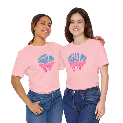 Baseball Mom Bubblegum Drip T-Shirt — Unisex fit