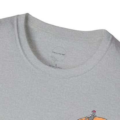 Skeleton Surfer, "Life's a Wave Catch It" Unisex T-Shirt