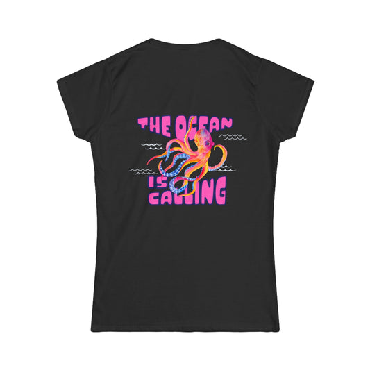 The Ocean Is Calling Women's Tee — Colorful Octopus T-Shirt