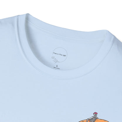 Skeleton Surfer, "Life's a Wave Catch It" Unisex T-Shirt