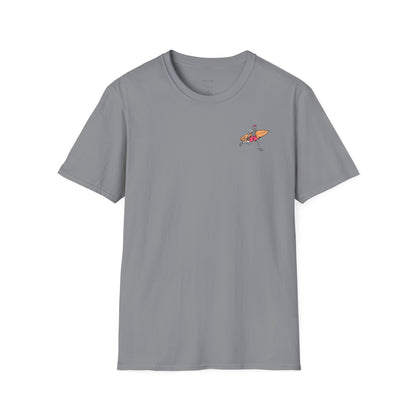 Skeleton Surfer, "Life's a Wave Catch It" Unisex T-Shirt