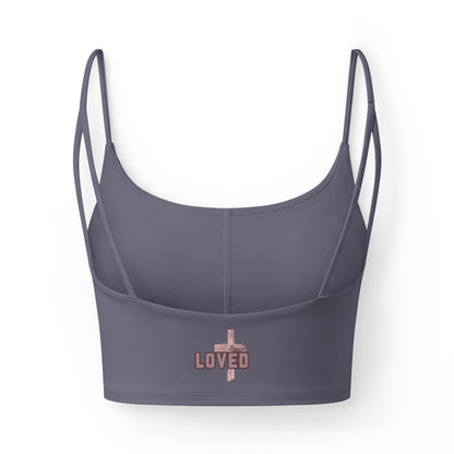 Luxe Women's Crop Bralette — John 3:16 'Loved'