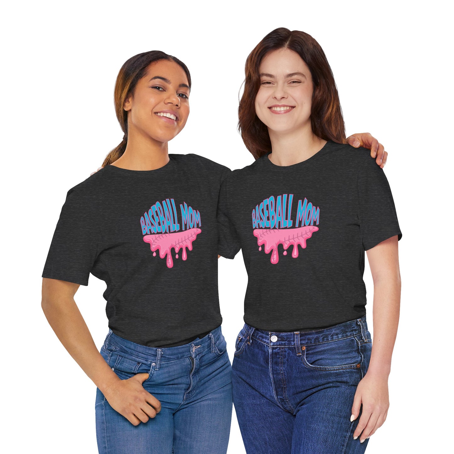 Baseball Mom Bubblegum Drip T-Shirt — Unisex fit