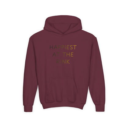 Happiest at the Rink | Youth Hockey and Ringette Hooded Sweatshirt