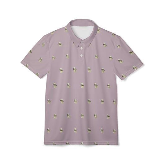Double Doggo Pattern Golf Polo Shirt