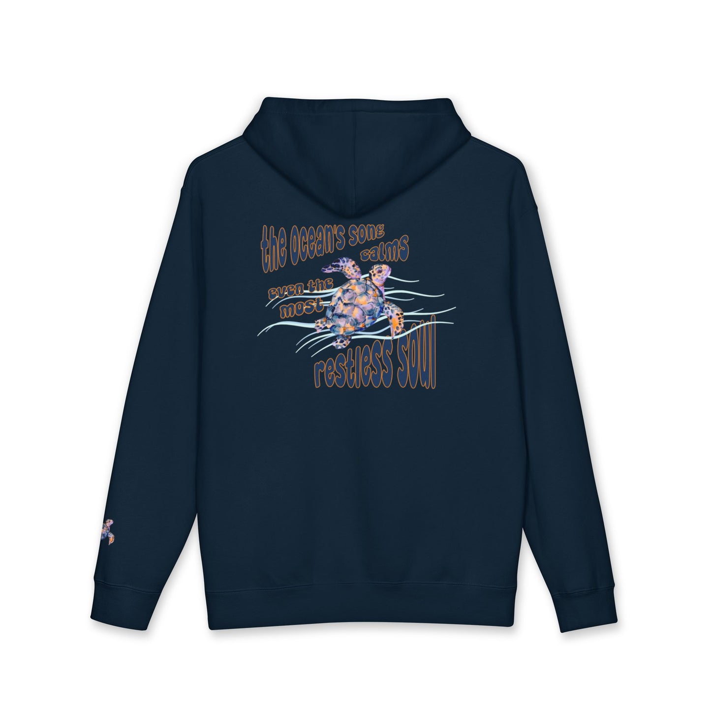 'The Ocean's Song Calms Even The Most Restless Soul' - Sea Turtle Graphic Hoodie