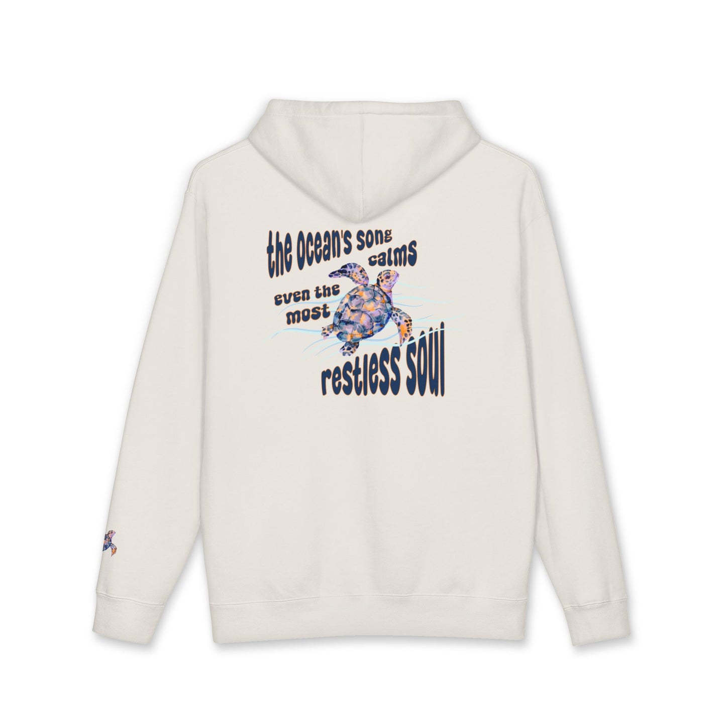 'The Ocean's Song Calms Even The Most Restless Soul' - Sea Turtle Graphic Hoodie