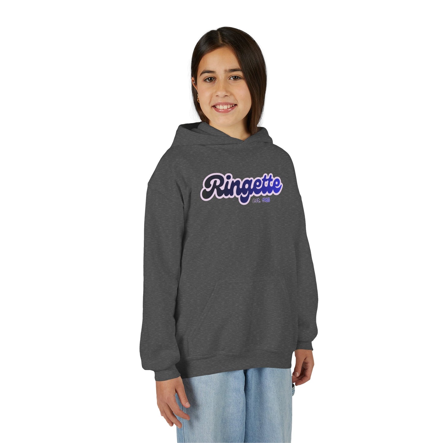 Ringette est 1963 - Youth Hoodie Bubble Logo