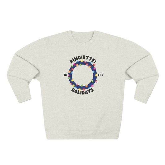 Ring(ette) in the Holidays Crewneck | Festive Ringette Ring Wreath Design