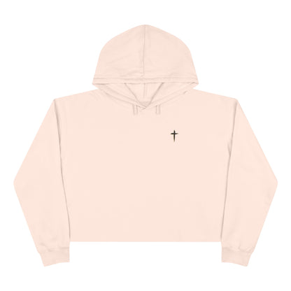 Crop Hoodie — 'Pray on it, Pray over it, Pray through it'