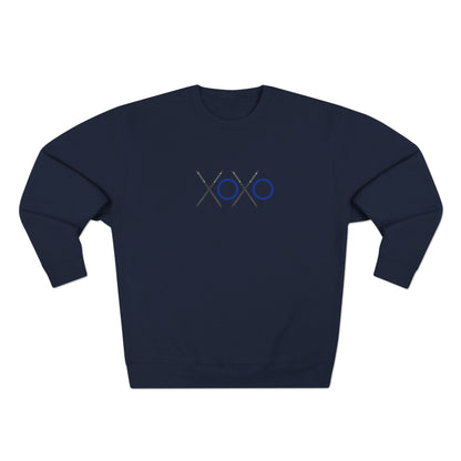 XOXO Ringette Crewneck Sweatshirt | Ringette Sticks and Rings XOXO