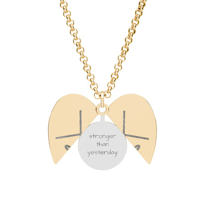 Ringette - Stronger than Yesterday - Hidden Message Heart Locket Necklace