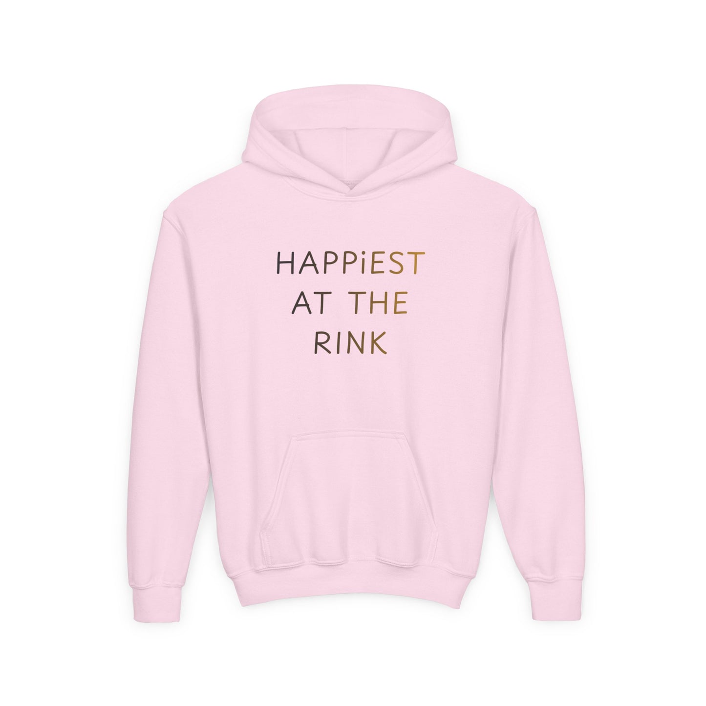 Happiest at the Rink | Youth Hockey and Ringette Hooded Sweatshirt