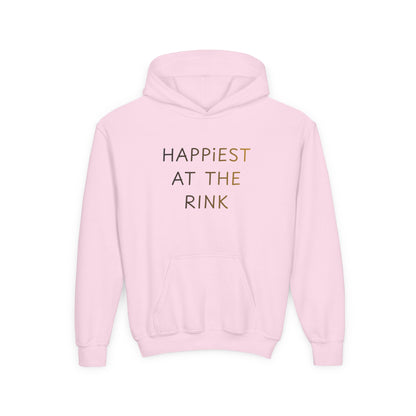 Happiest at the Rink | Youth Hockey and Ringette Hooded Sweatshirt