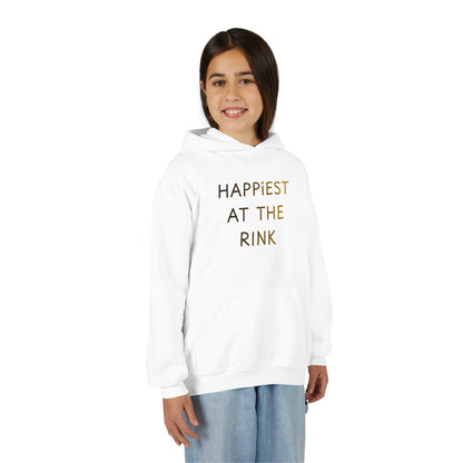 Happiest at the Rink | Youth Hockey and Ringette Hooded Sweatshirt