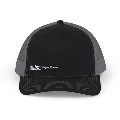 Conquer the Wake - Male Waterskier Trucker Cap