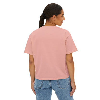 Women's Cropped Boxy Tee - Pray On It, Pray Over It, Pray Through It
