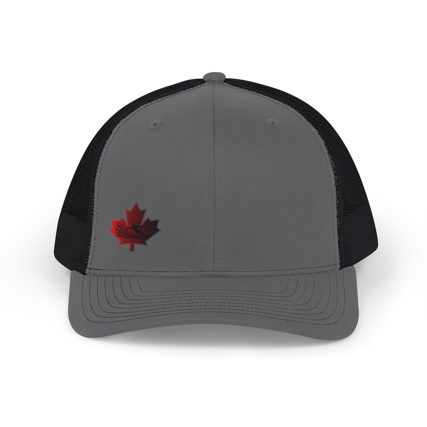 Male Waterskier Maple Leaf Snapback Trucker Cap