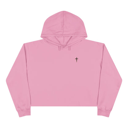 Crop Hoodie — 'Pray on it, Pray over it, Pray through it'