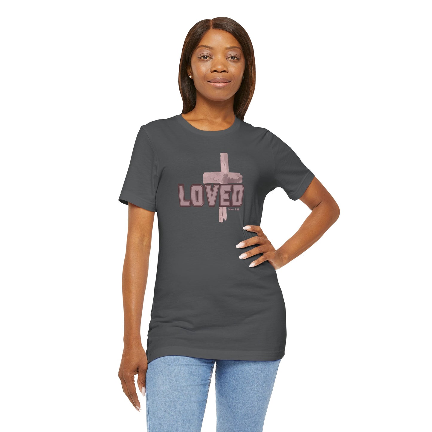 Loved John 3:16 Cross Unisex Tee