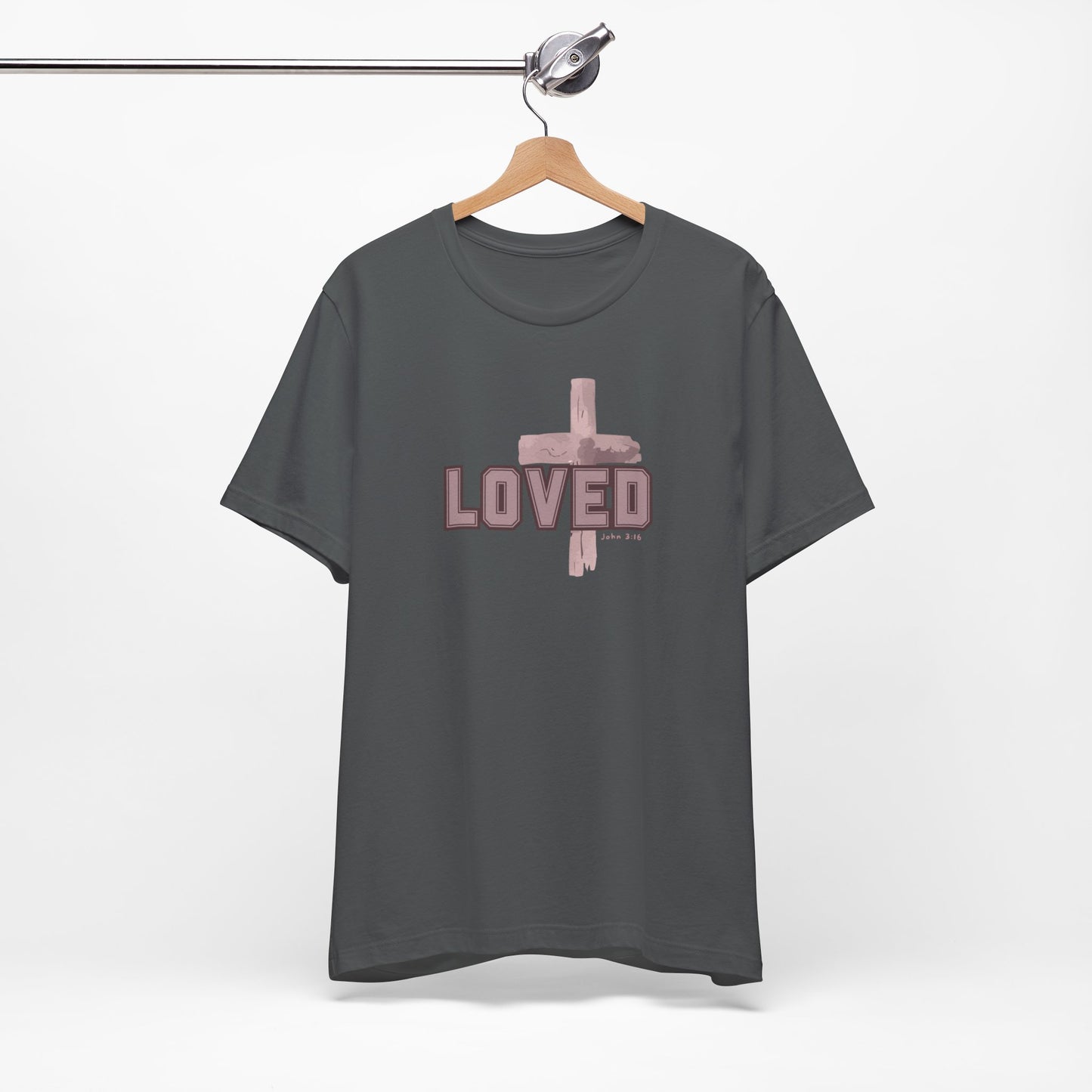 Loved John 3:16 Cross Unisex Tee