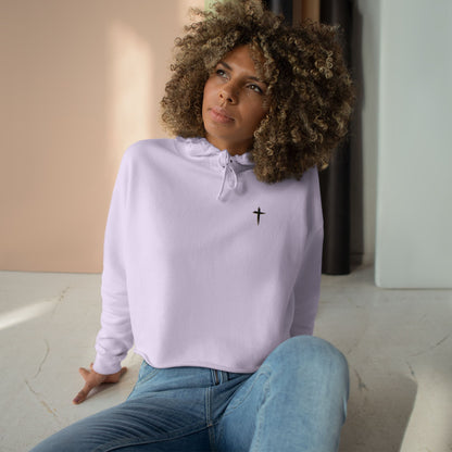 Crop Hoodie — 'Pray on it, Pray over it, Pray through it'