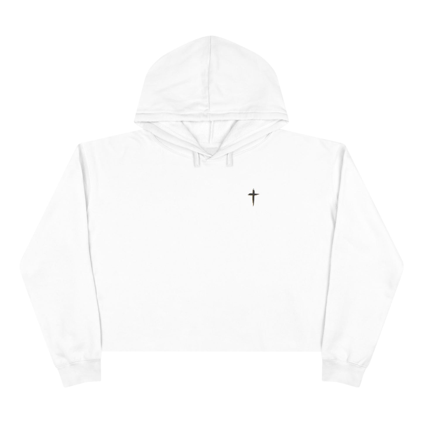 Crop Hoodie — 'Pray on it, Pray over it, Pray through it'