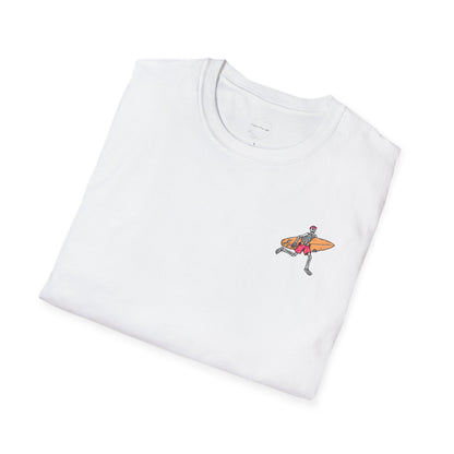 Skeleton Surfer, "Life's a Wave Catch It" Unisex T-Shirt