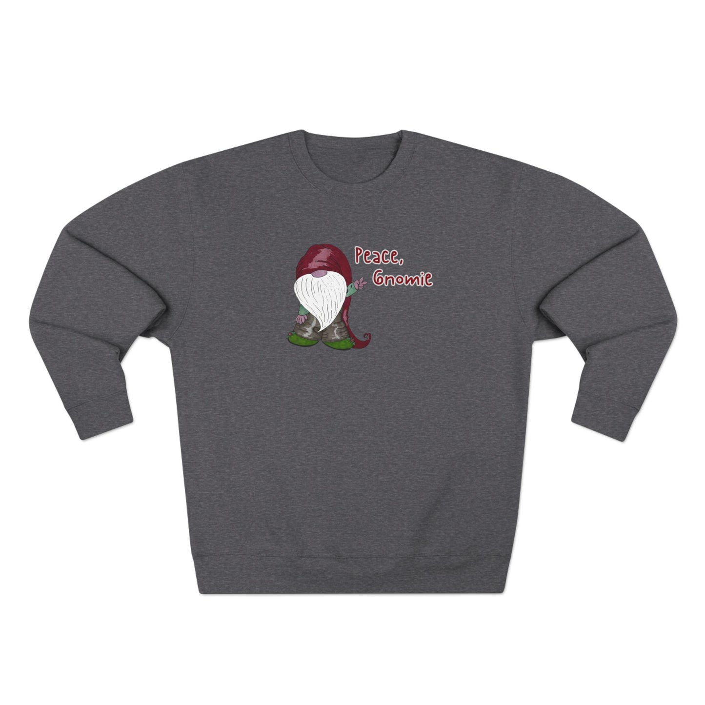 Peace Gnomie Christmas Gnome Sweatshirt | Funny Holiday Sweatshirt