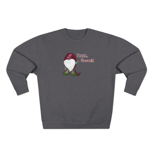 Peace Gnomie Christmas Gnome Sweatshirt | Funny Holiday Sweatshirt
