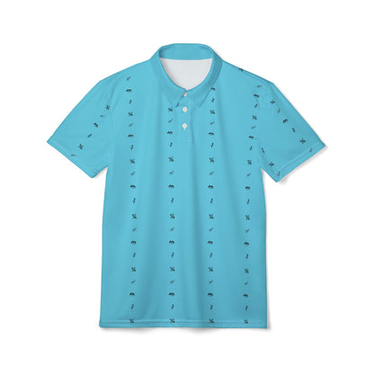 Dinosaur Bones Stripe Golf Polo Shirt