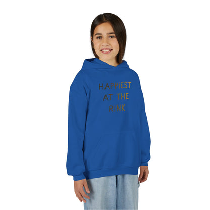 Happiest at the Rink | Youth Hockey and Ringette Hooded Sweatshirt